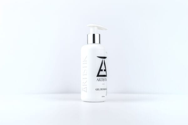 Gel de rasage transparent ARTISTIK 200 g, flacon face et logo