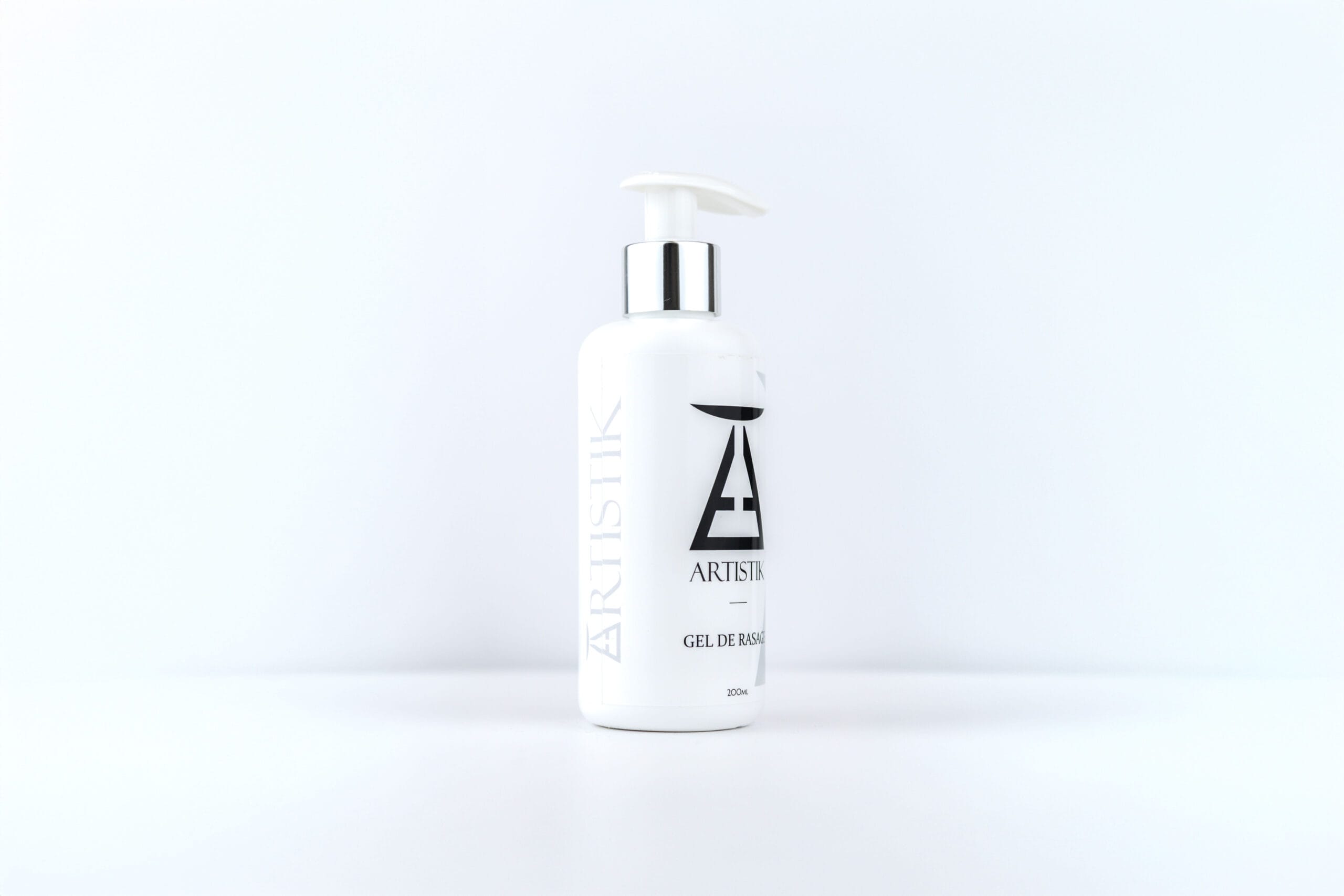 Gel de rasage transparent ARTISTIK 200 g, flacon face et logo