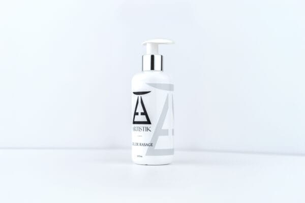 Gel de rasage ARTISTIK 200 g, flacon de face avec le logo AT