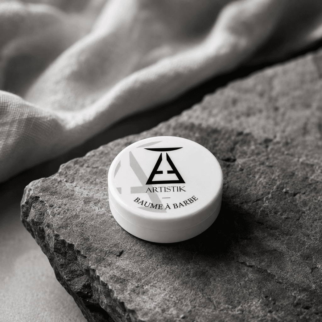 Baume à Barbe Artistik 30 g posé sur du linge