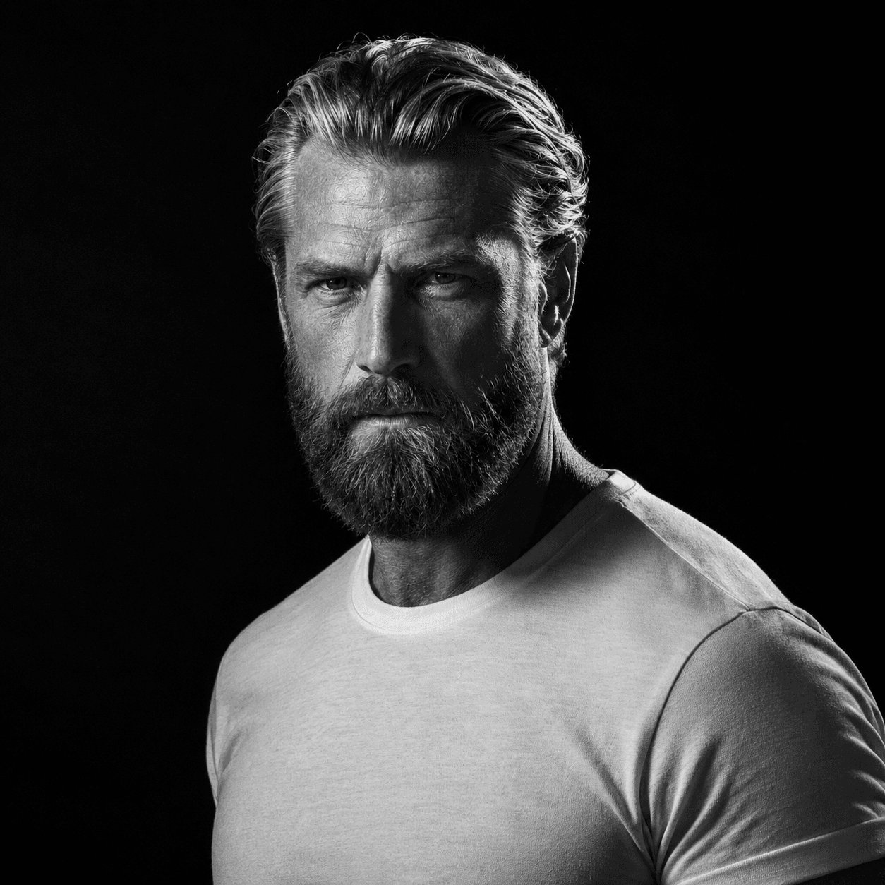Portrait masculin — rasage et contours nets
