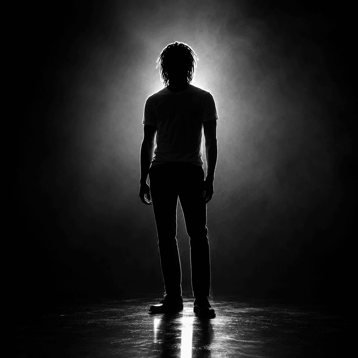 Silhouette masculine en noir et blanc — ARTISTIK